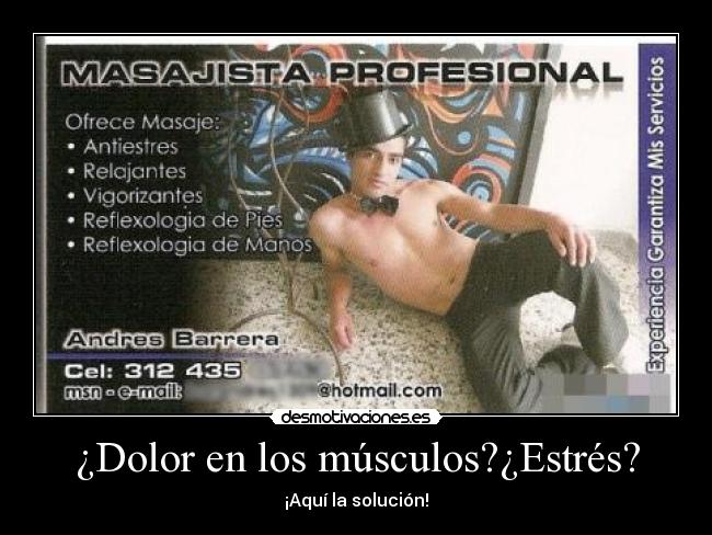 ¿Dolor en los músculos?¿Estrés? - ¡Aquí la solución!