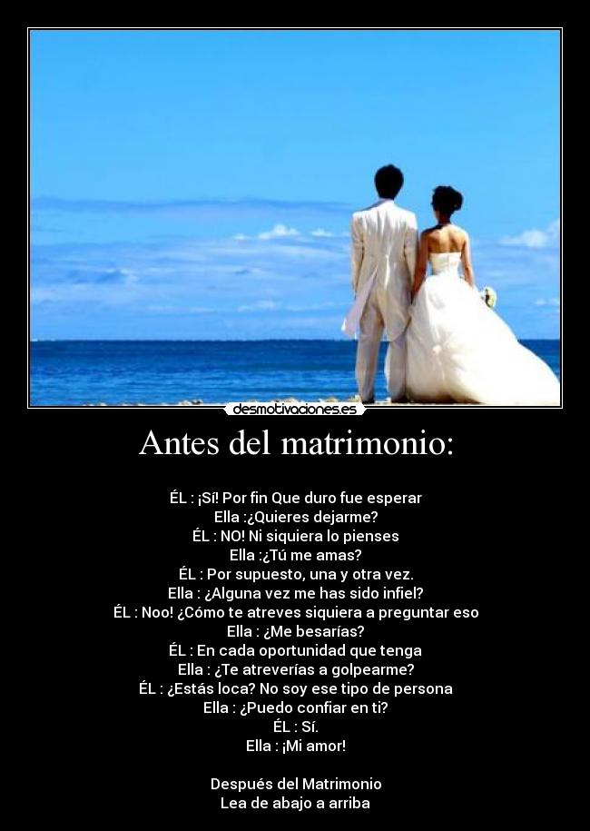 Antes del matrimonio: -
