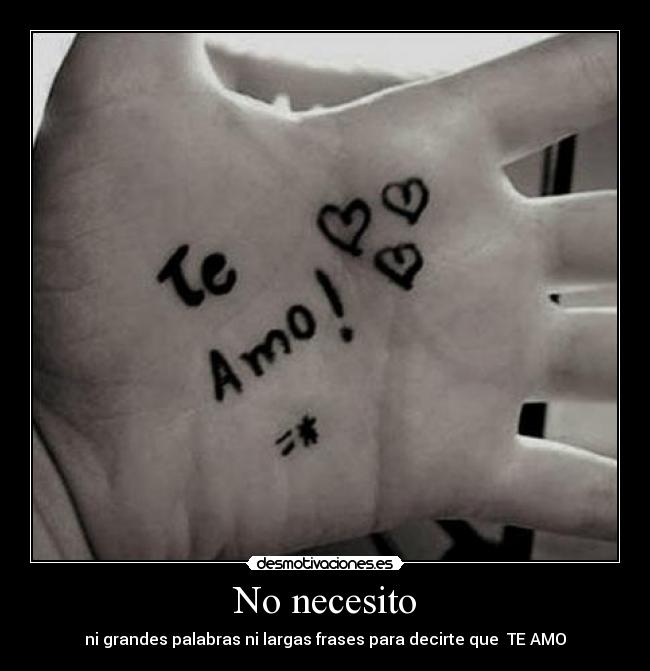 No necesito -