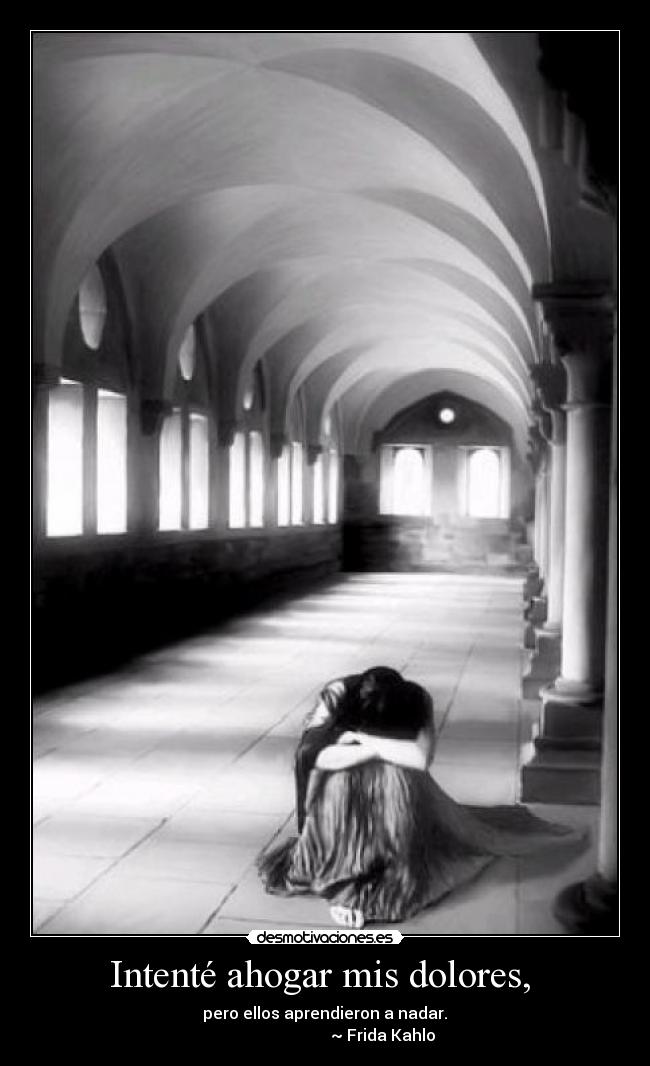 carteles intente ahogar mis dolores desmotivaciones