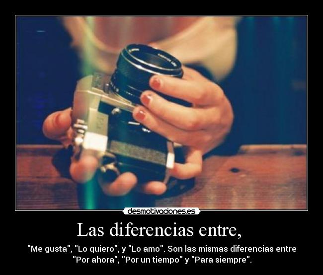 Las diferencias entre, -
