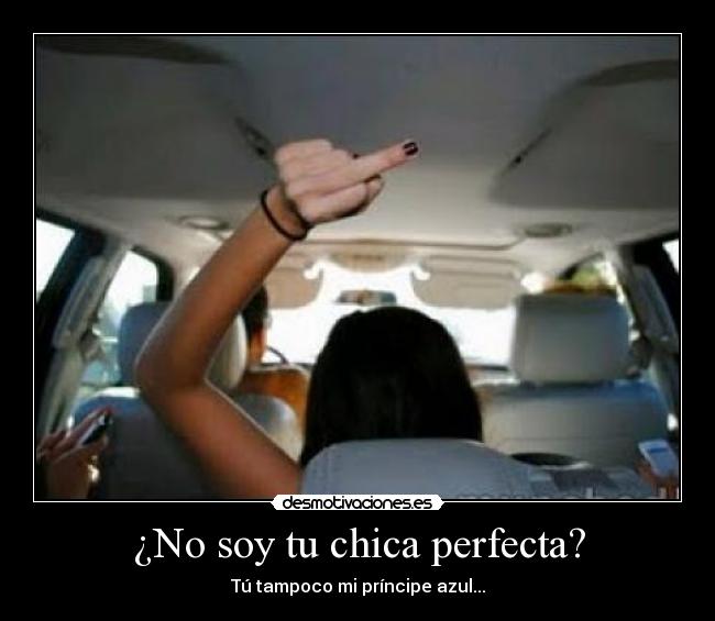 ¿No soy tu chica perfecta? -
