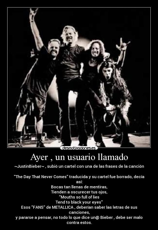 Ayer , un usuario llamado -