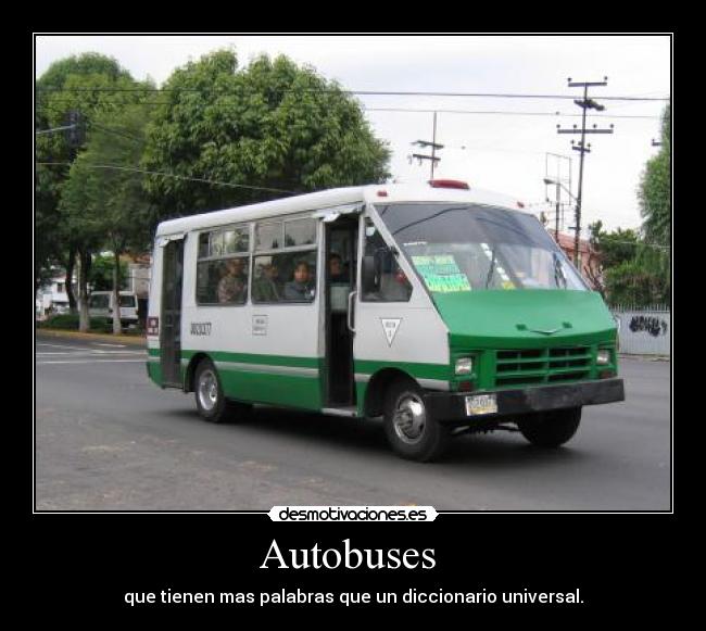 carteles autobuses canis cholos flaites malos rayado rallado diccionario universal palabras desmotivaciones