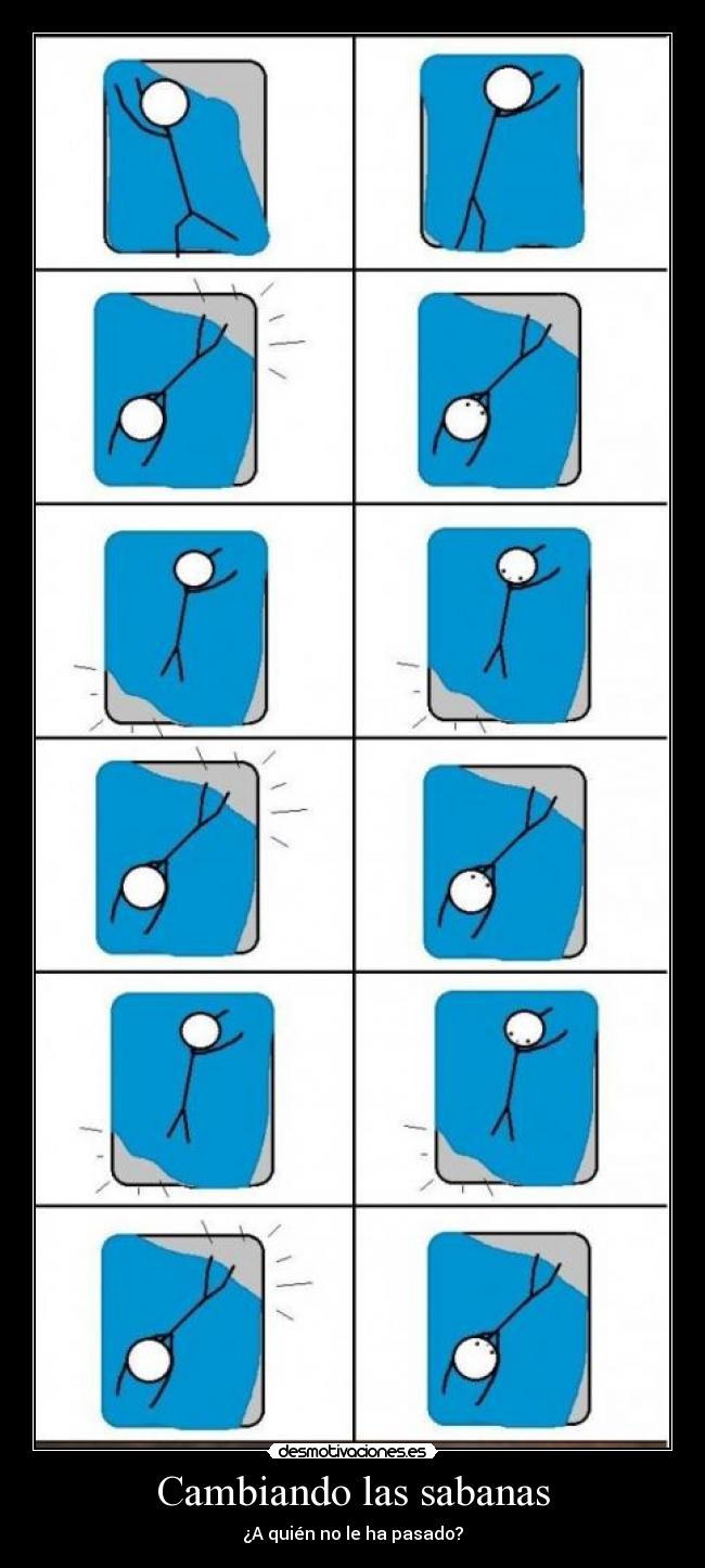 Cambiando las sabanas -