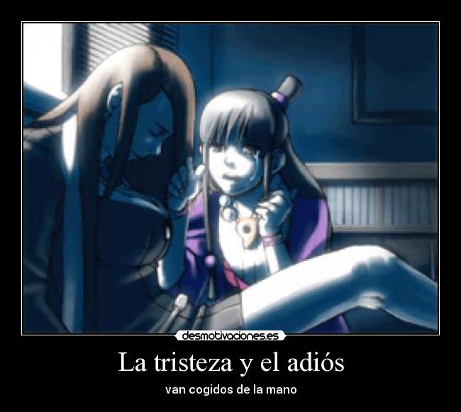 La tristeza y el adiós -