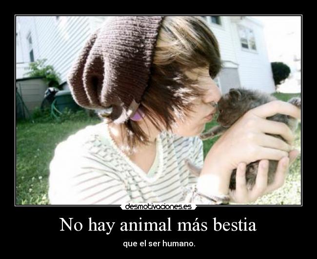No hay animal más bestia - que el ser humano.