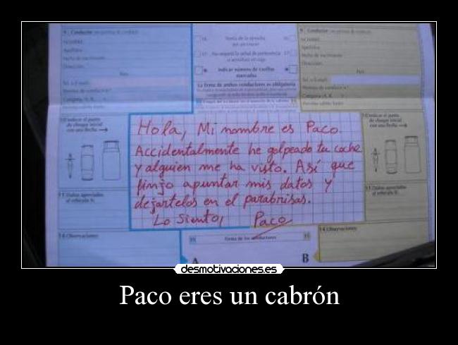Paco eres un cabrón - 