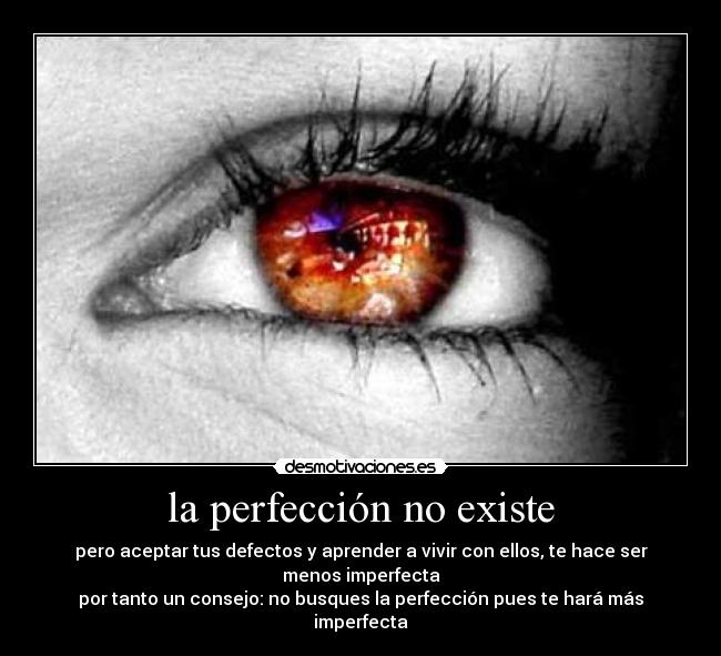 la perfección no existe -