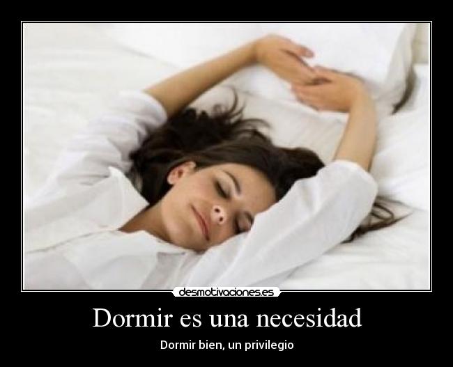 Dormir es una necesidad - 