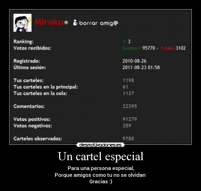 Un cartel especial -