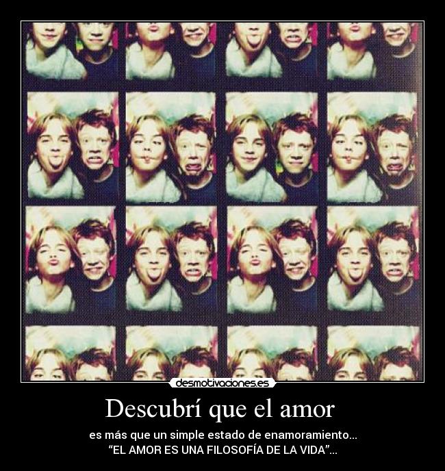 Descubrí que el amor -