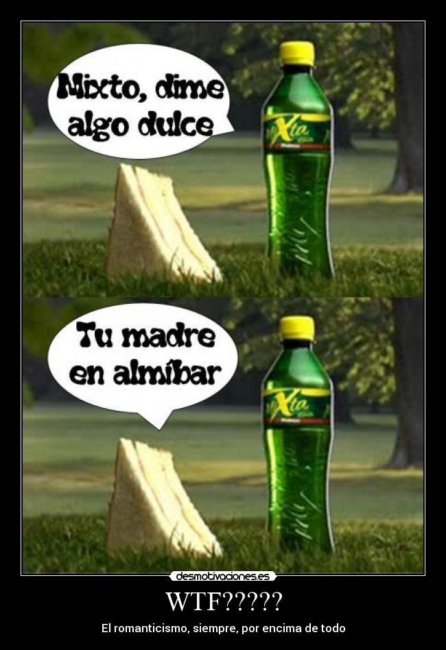 carteles wtf romanticismo siempre por encima todo mixto mixta dime algo dulce madre almib desmotivaciones
