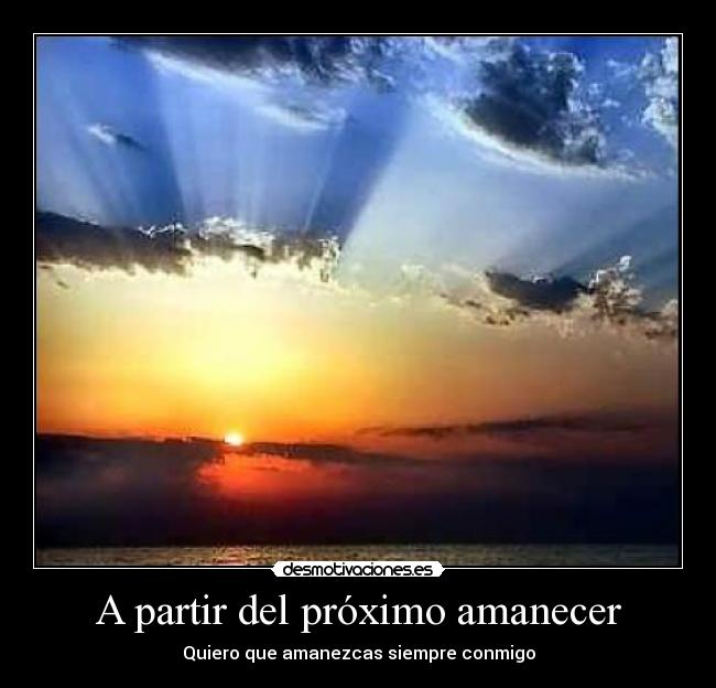 A partir del próximo amanecer -