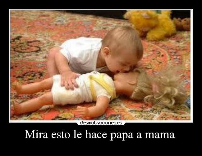Mira esto le hace papa a mama -