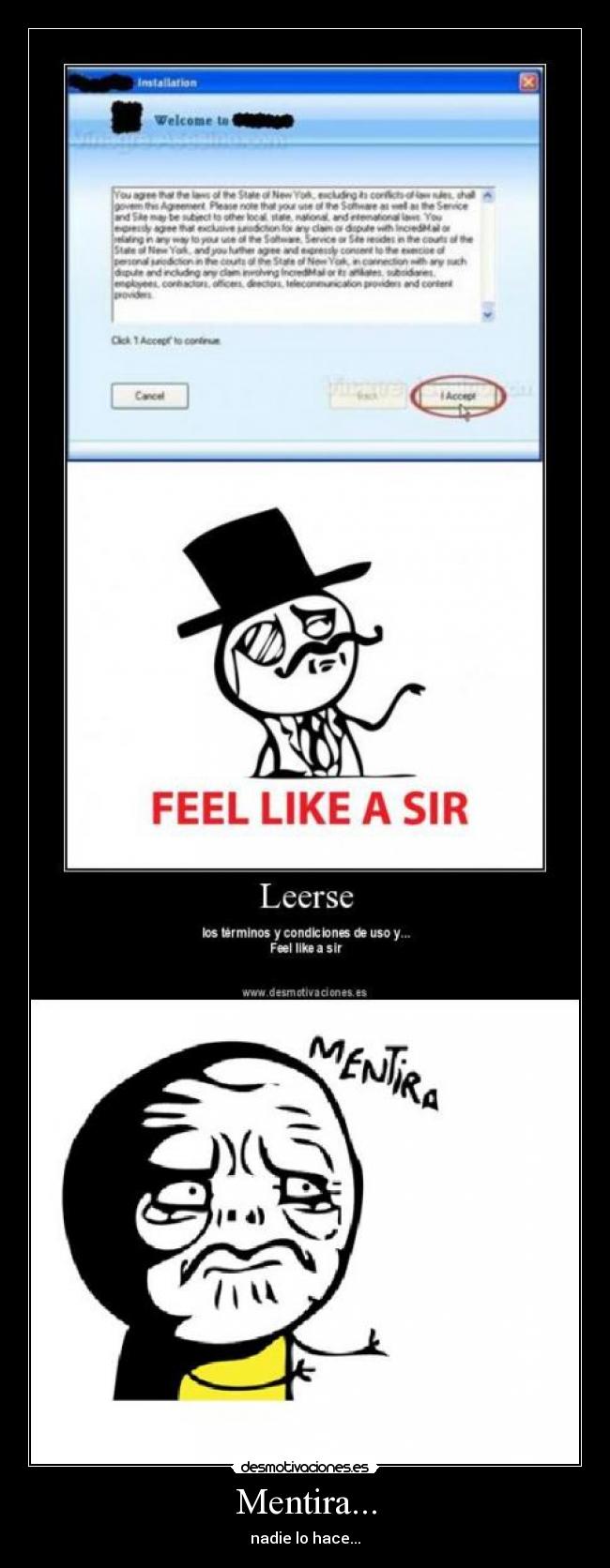 carteles mentira mentira nadie terminos desmotivaciones