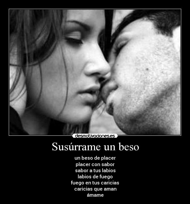 Susúrrame un beso -
