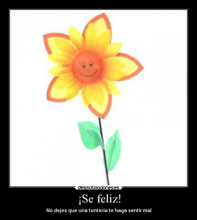 ¡Se feliz! - No dejes que una tontería te haga sentir mal