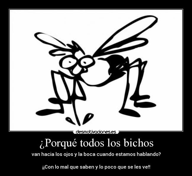 ¿Porqué todos los bichos -