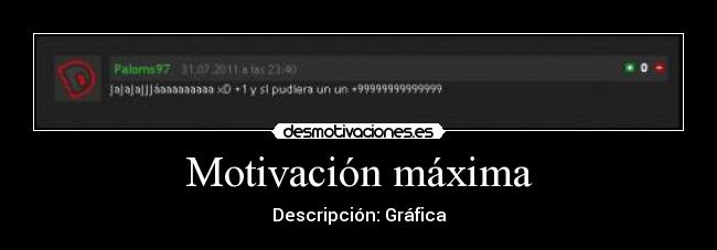 Motivación máxima - Descripción: Gráfica