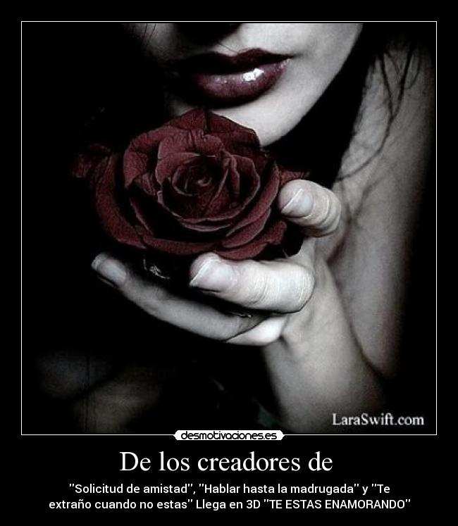 De los creadores de  - Solicitud de amistad, Hablar hasta la madrugada y Te
extraño cuando no estas Llega en 3D TE ESTAS ENAMORANDO