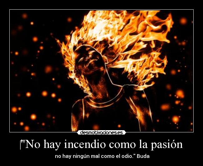 carteles incendio pasion mujer fuego odio desmotivaciones