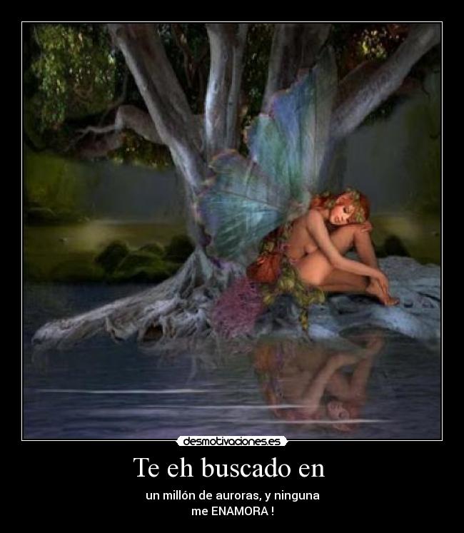 Te eh buscado en - un millón de auroras, y ninguna
me ENAMORA !