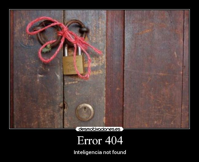 Error 404 - Inteligencia not found