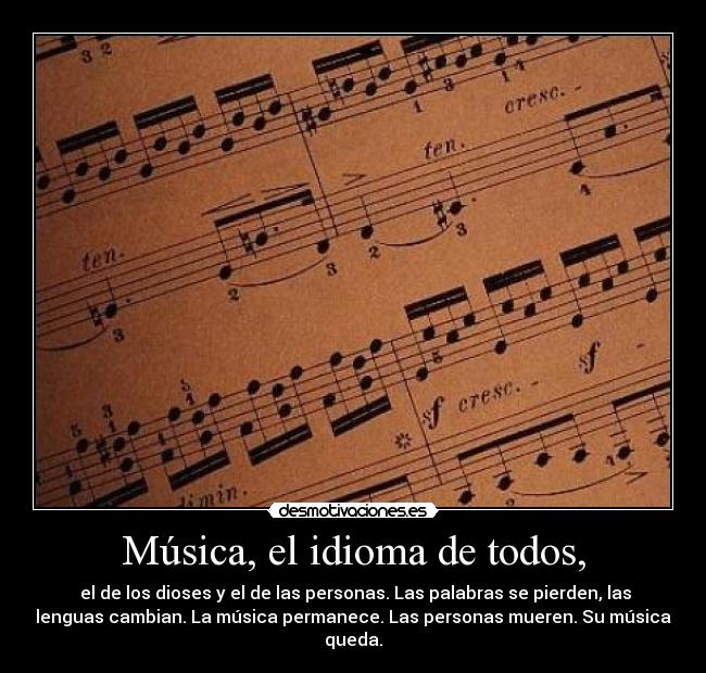 Música, el idioma de todos, -