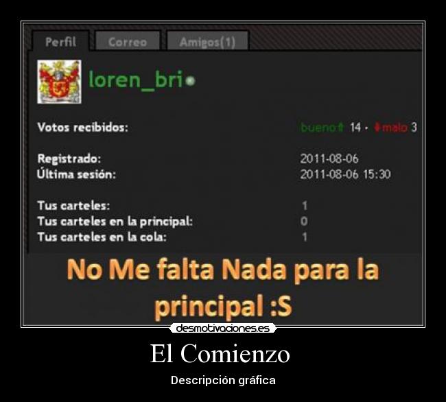 El Comienzo - Descripción gráfica