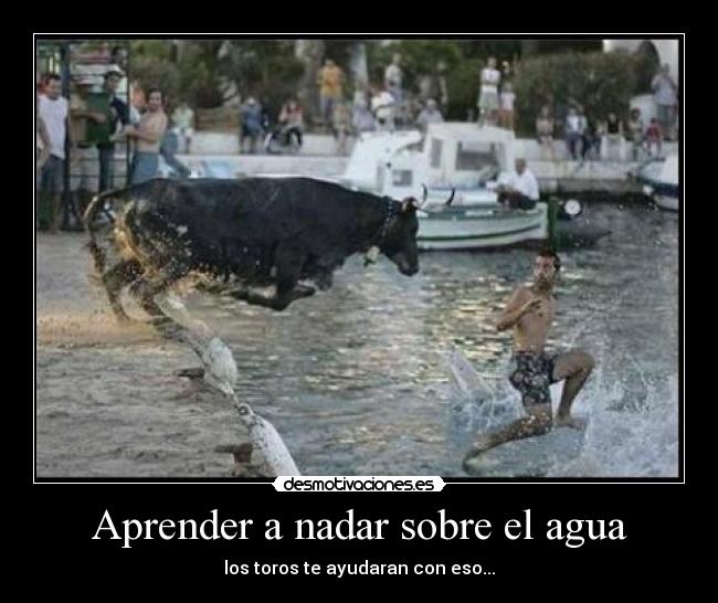 Aprender a nadar sobre el agua -