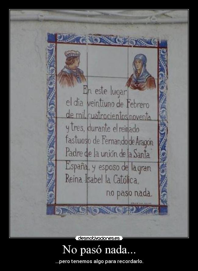 No pasó nada... - ...pero tenemos algo para recordarlo.