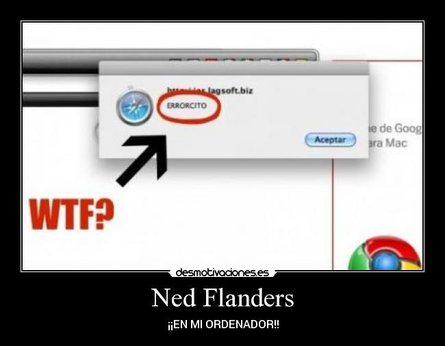 Ned Flanders - ¡¡EN MI ORDENADOR!!