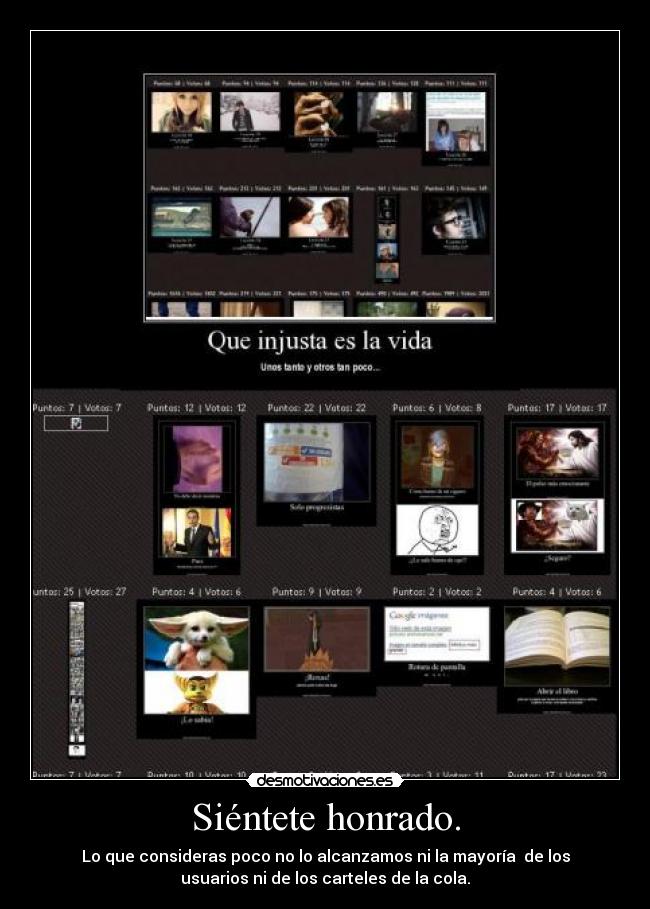 Siéntete honrado. - 