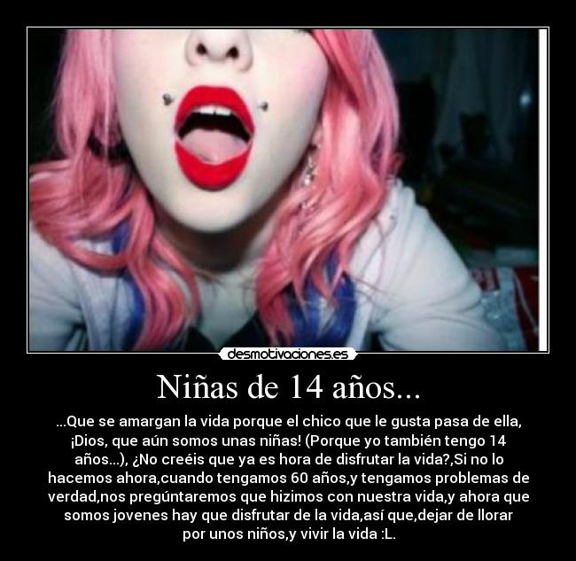 Niñas de 14 años... -