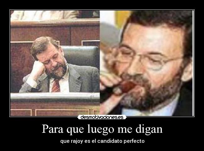 Para que luego me digan - que rajoy es el candidato perfecto