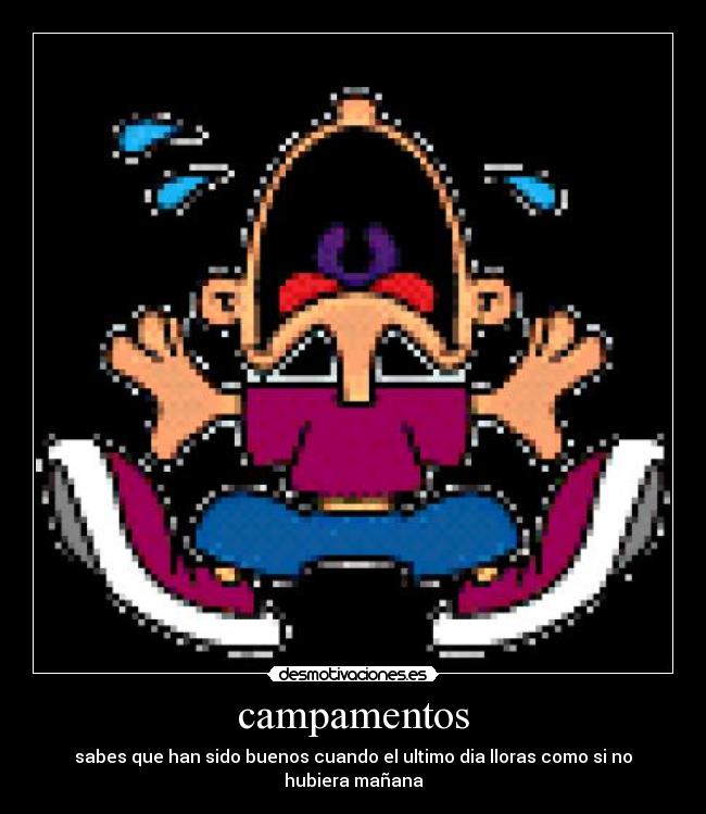 campamentos - sabes que han sido buenos cuando el ultimo dia lloras como si no hubiera mañana