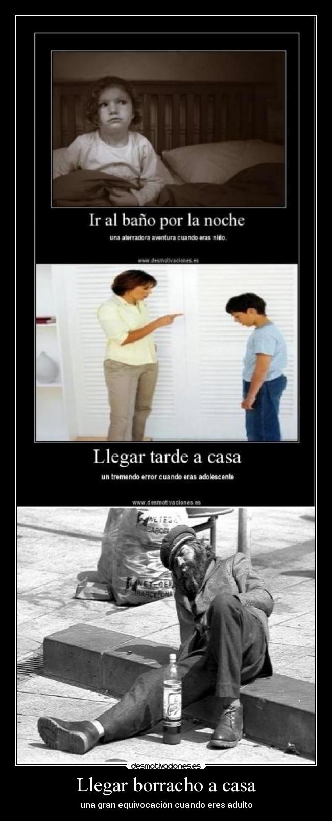 Llegar borracho a casa - una gran equivocación cuando eres adulto