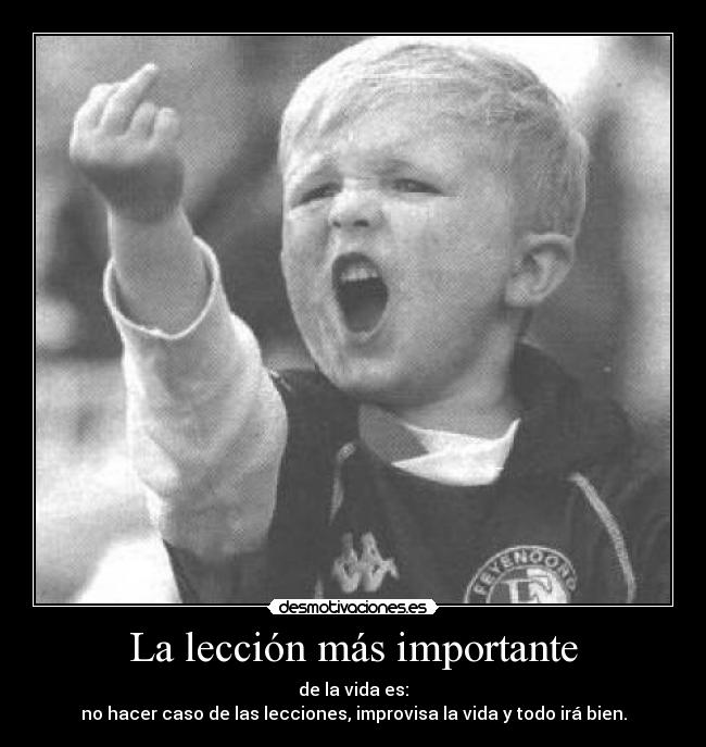 La lección más importante -
