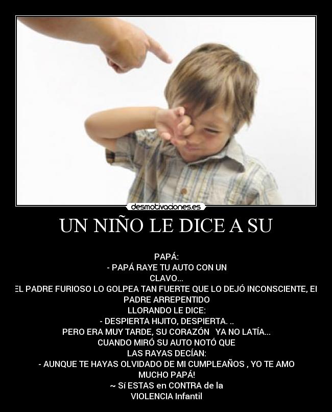 carteles violencia infantil desmotivaciones