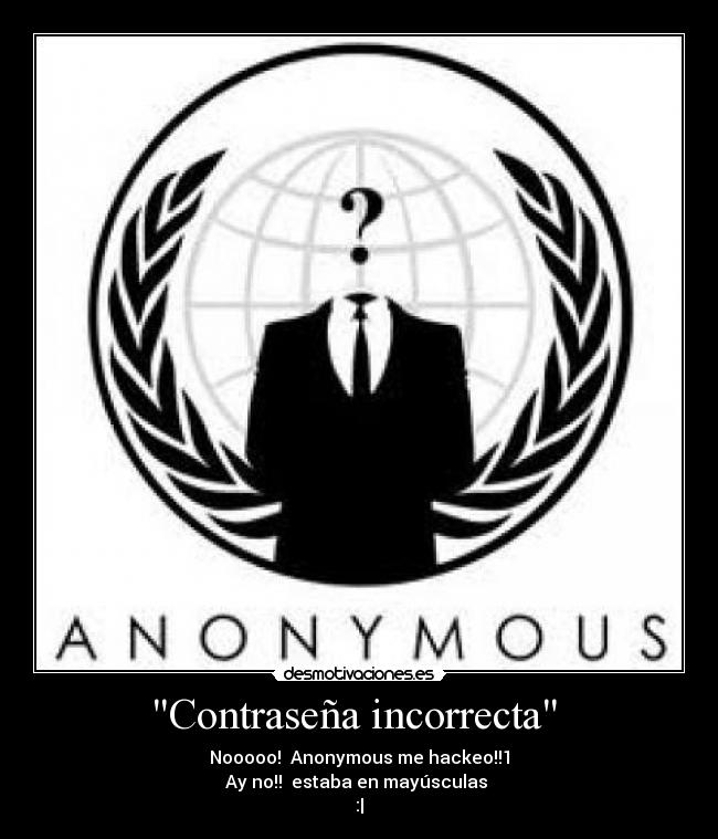 Contraseña incorrecta -