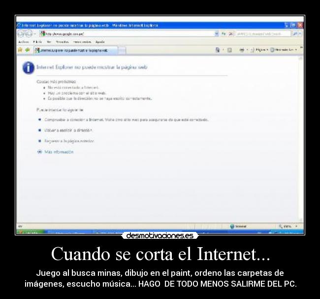 Cuando se corta el Internet... -