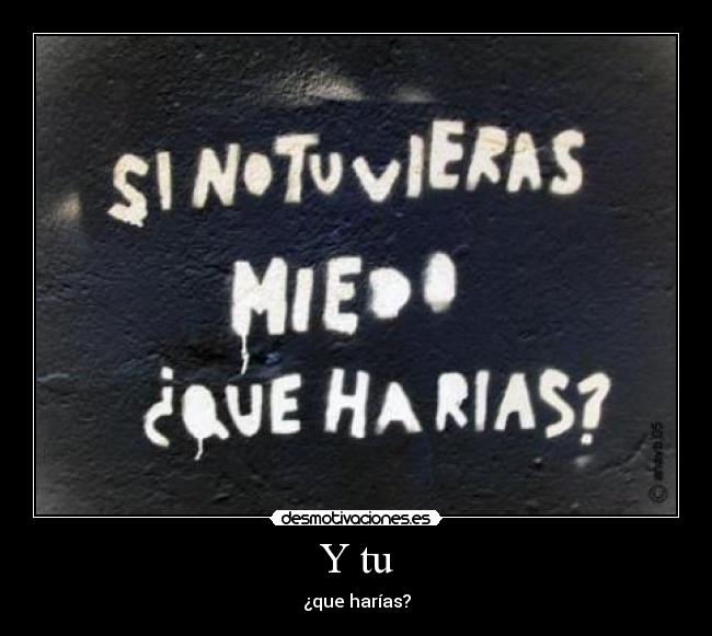 Y tu - ¿que harías?