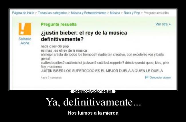 Ya, definitivamente... -