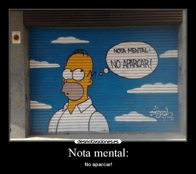 Nota mental: - 