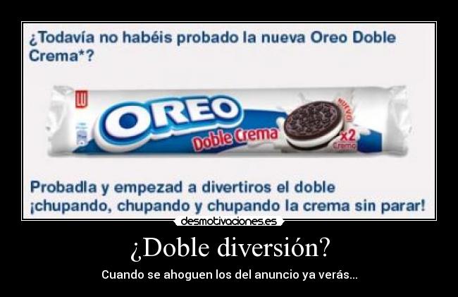 ¿Doble diversión? - Cuando se ahoguen los del anuncio ya verás...