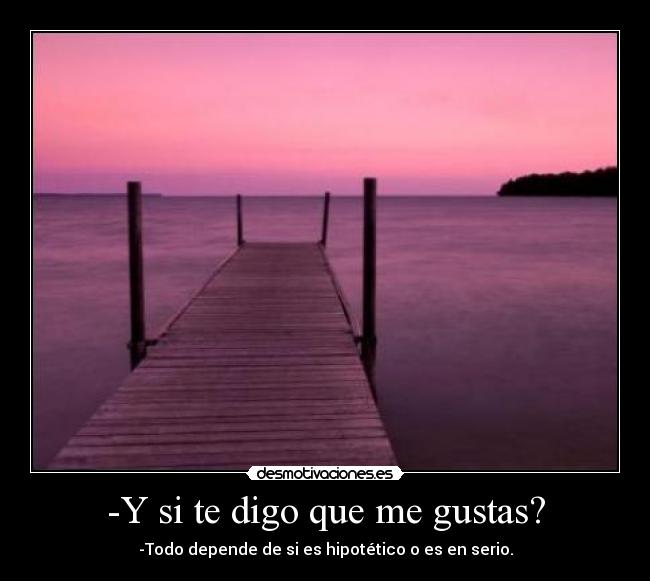 -Y si te digo que me gustas? - 