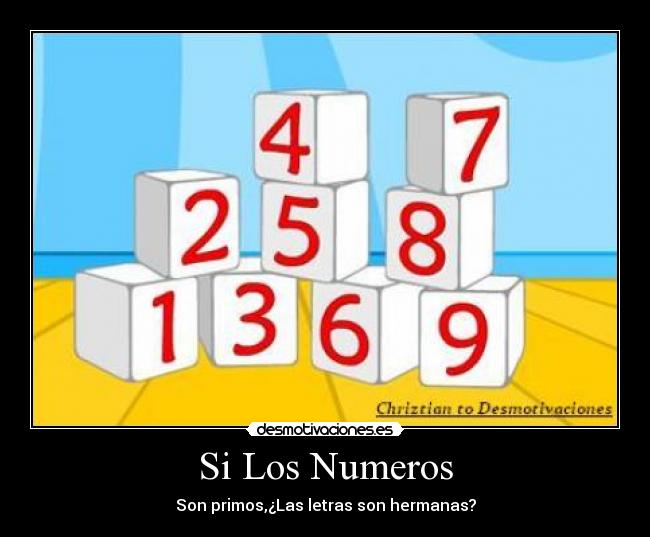 Si Los Numeros - Son primos,¿Las letras son hermanas?