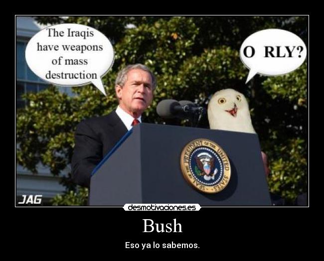 Bush - Eso ya lo sabemos.