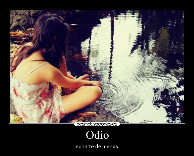 Odio - echarte de menos.